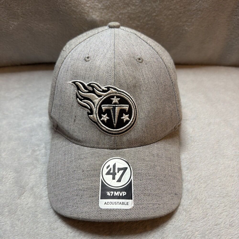 Tennessee Titans ’47 Brand MVP Hat Gray NFL Adjustable Cap Embroidered